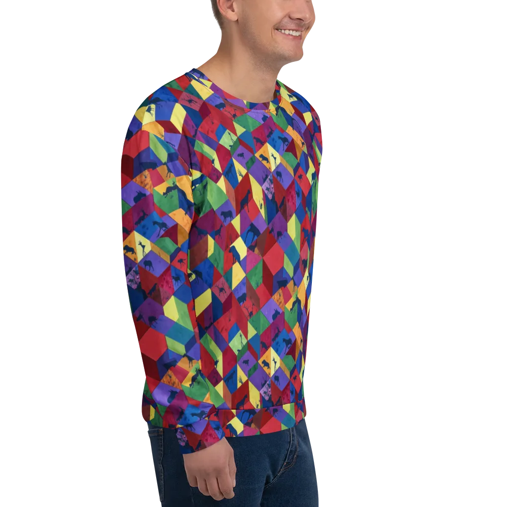 Prismatic Safari on Sweatshirt — Right Front