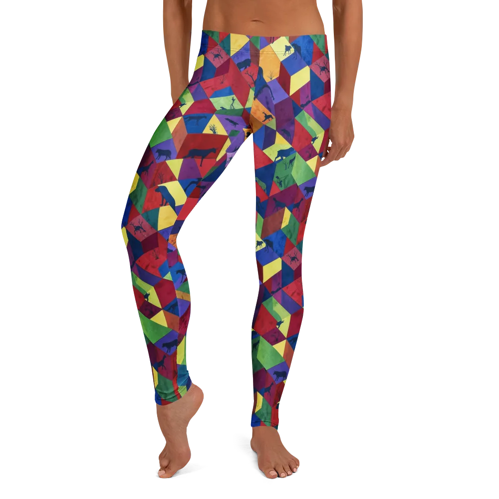 Prismatic Safari on Leggings — Front