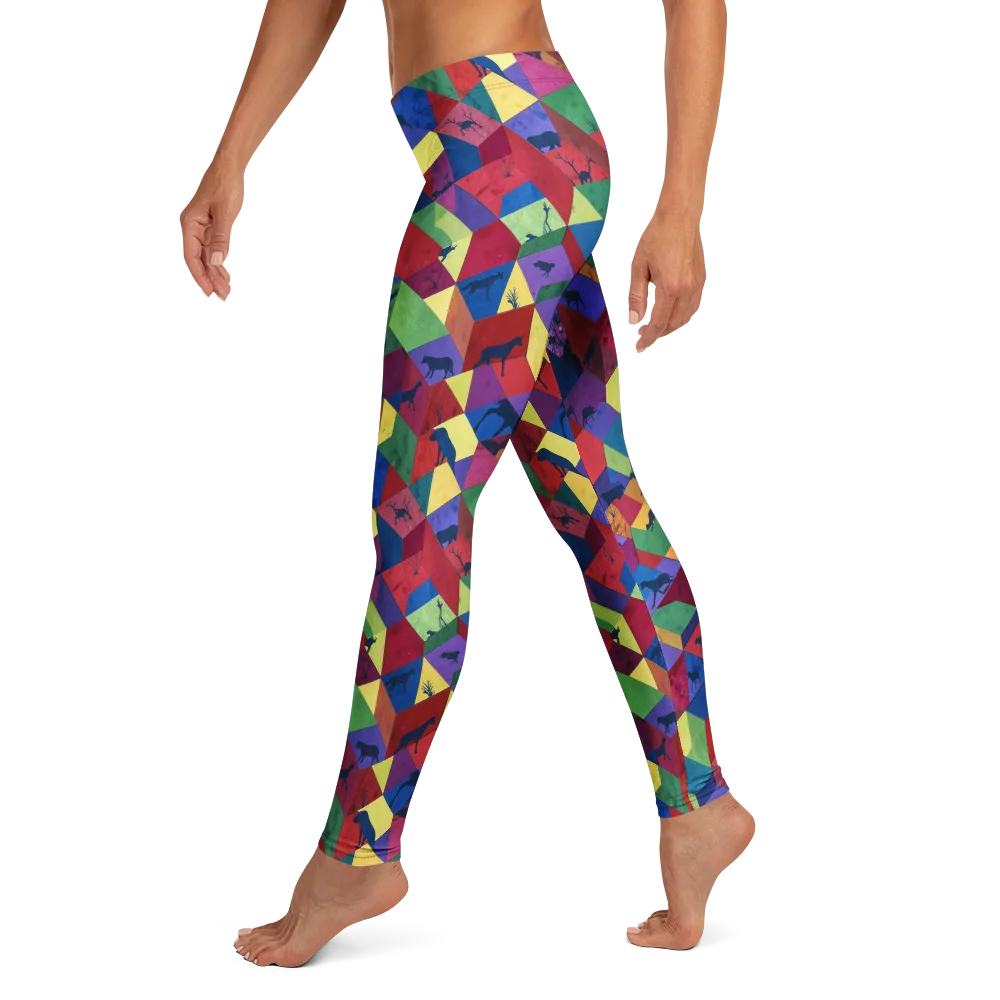 Prismatic Safari on Leggings — Left