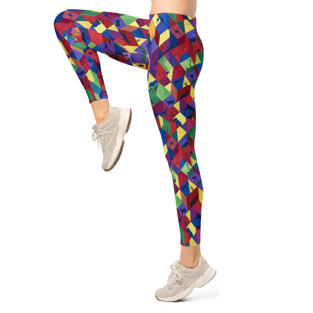 Prismatic Safari on Leggings — Left