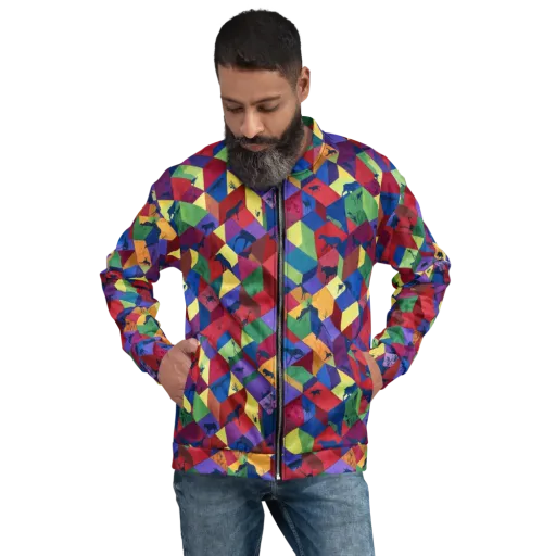 Prismatic Safari on a Bomber Jacket