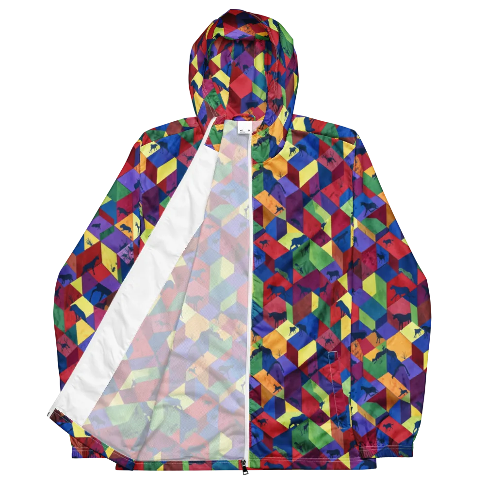 Prismatic Safari on Men's Windbreaker — Front