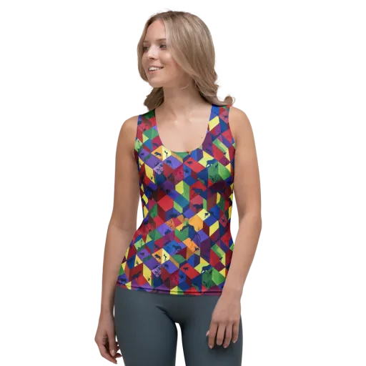 Prismatic Safari on a Women's Tank Top
