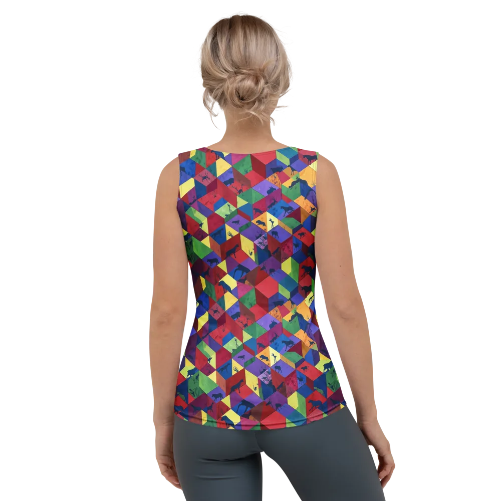 Prismatic Safari on Women's Tank Top — Back