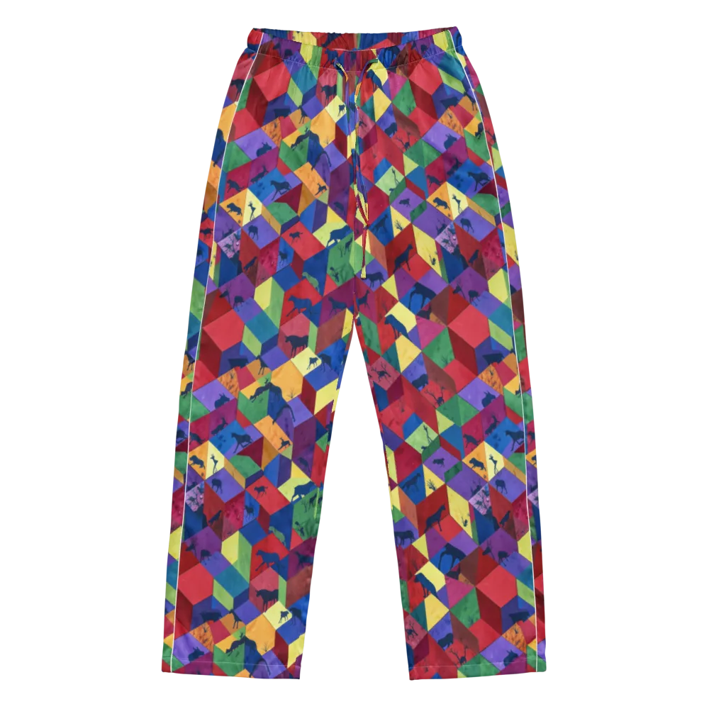 Prismatic Safari on Women's Pajama Pants — Front