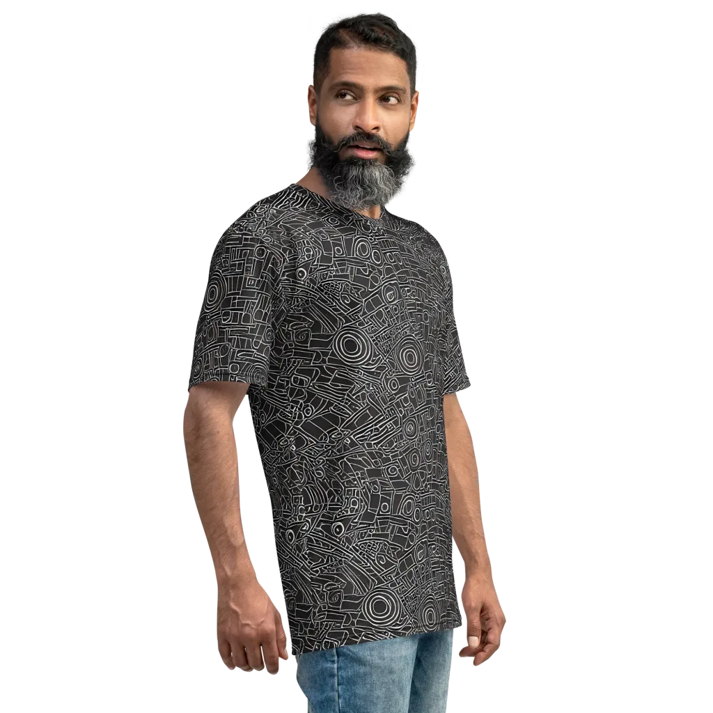 Blackline Mechanism on Men's Crew Neck T-Shirt — Right