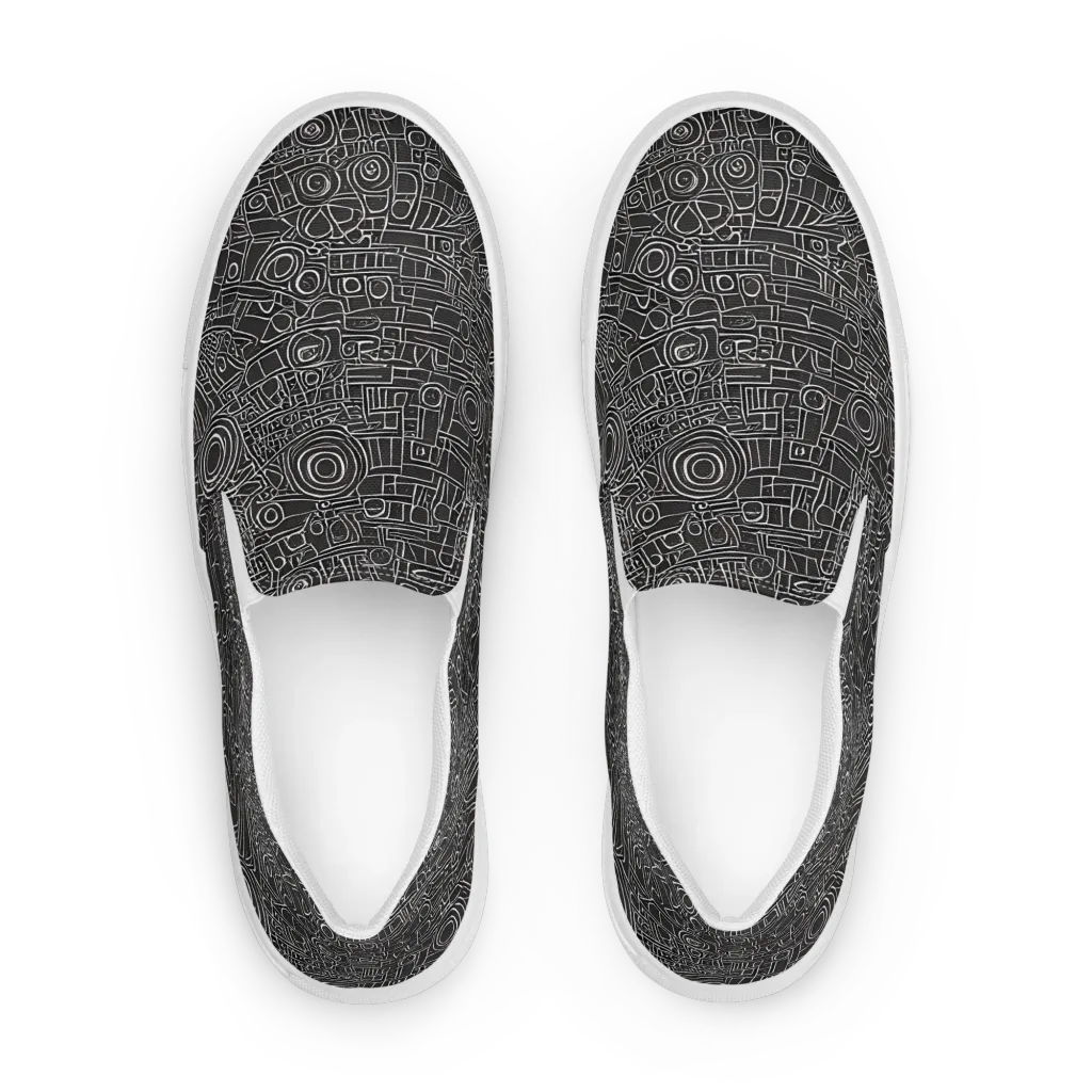 Blackline Mechanism on Men's Slip-On Canvas Shoes — Front