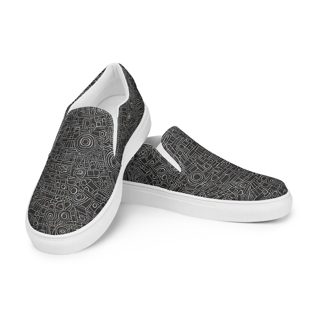 Blackline Mechanism on Men's Slip-On Canvas Shoes — Left Front