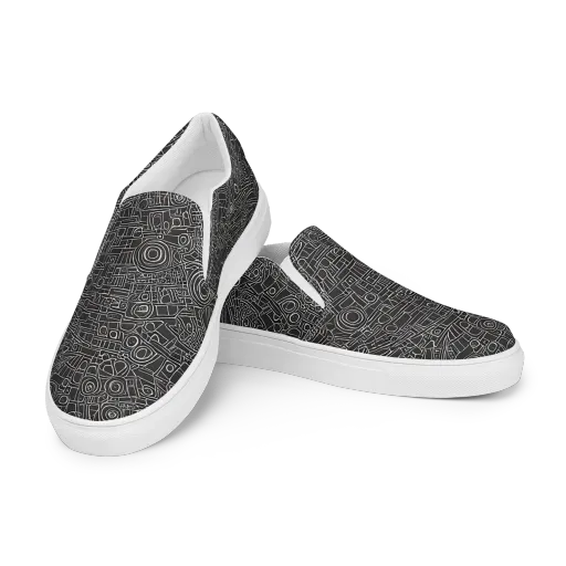 Blackline Mechanism on a Men's Slip-On Canvas Shoes