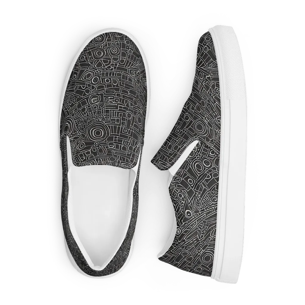 Blackline Mechanism on Men's Slip-On Canvas Shoes — Front