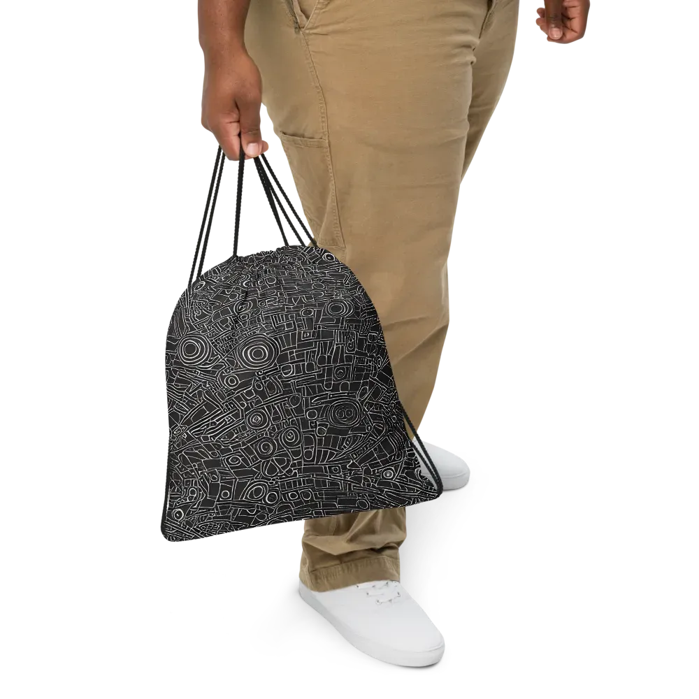 Blackline Mechanism on Drawstring Bag — Front