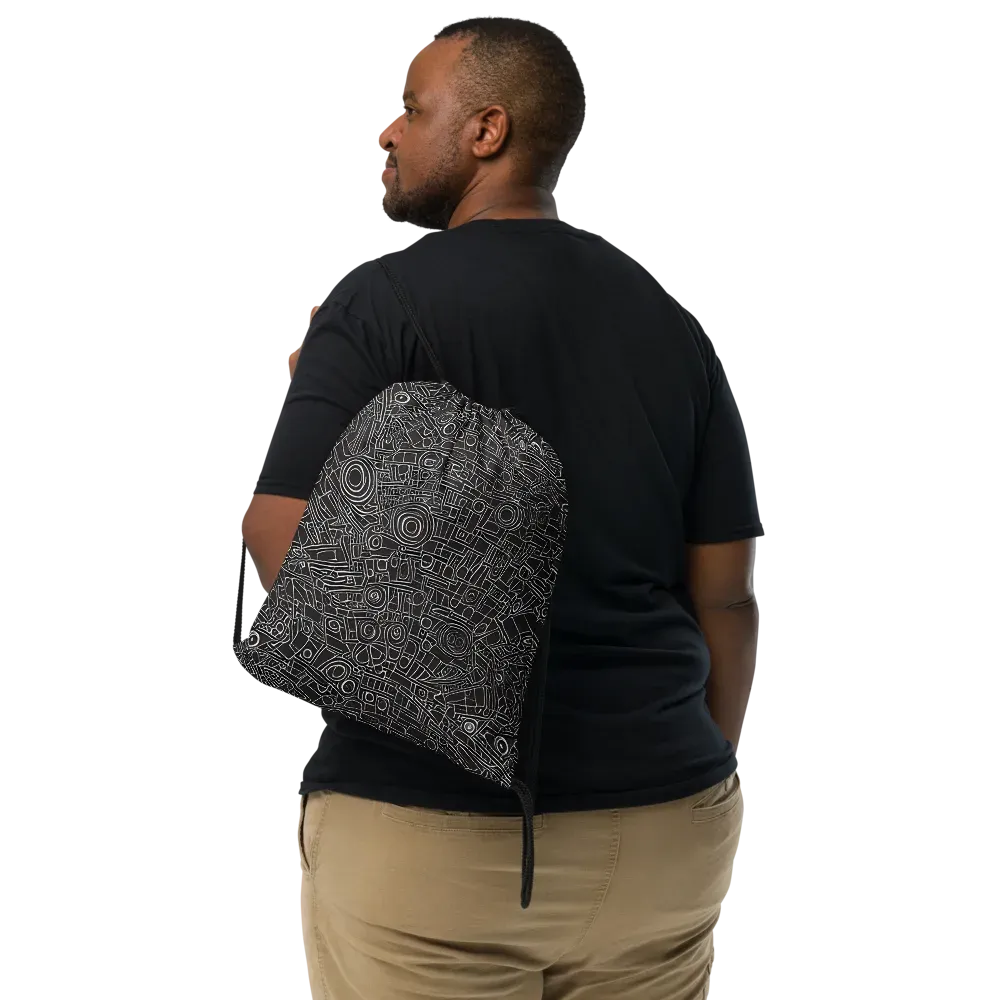 Blackline Mechanism on Drawstring Bag — Front