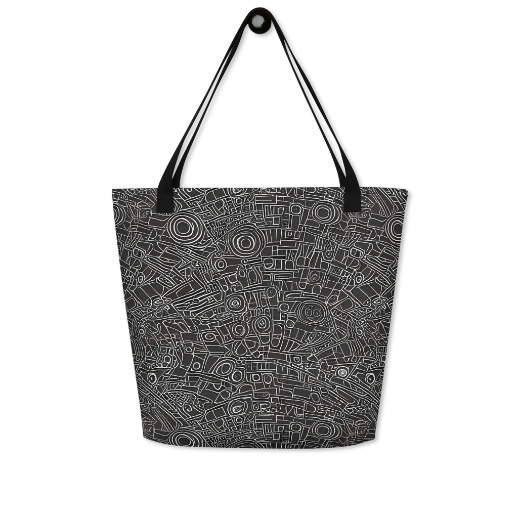 Blackline Mechanism on Large Tote Bag W/ Pocket — Front