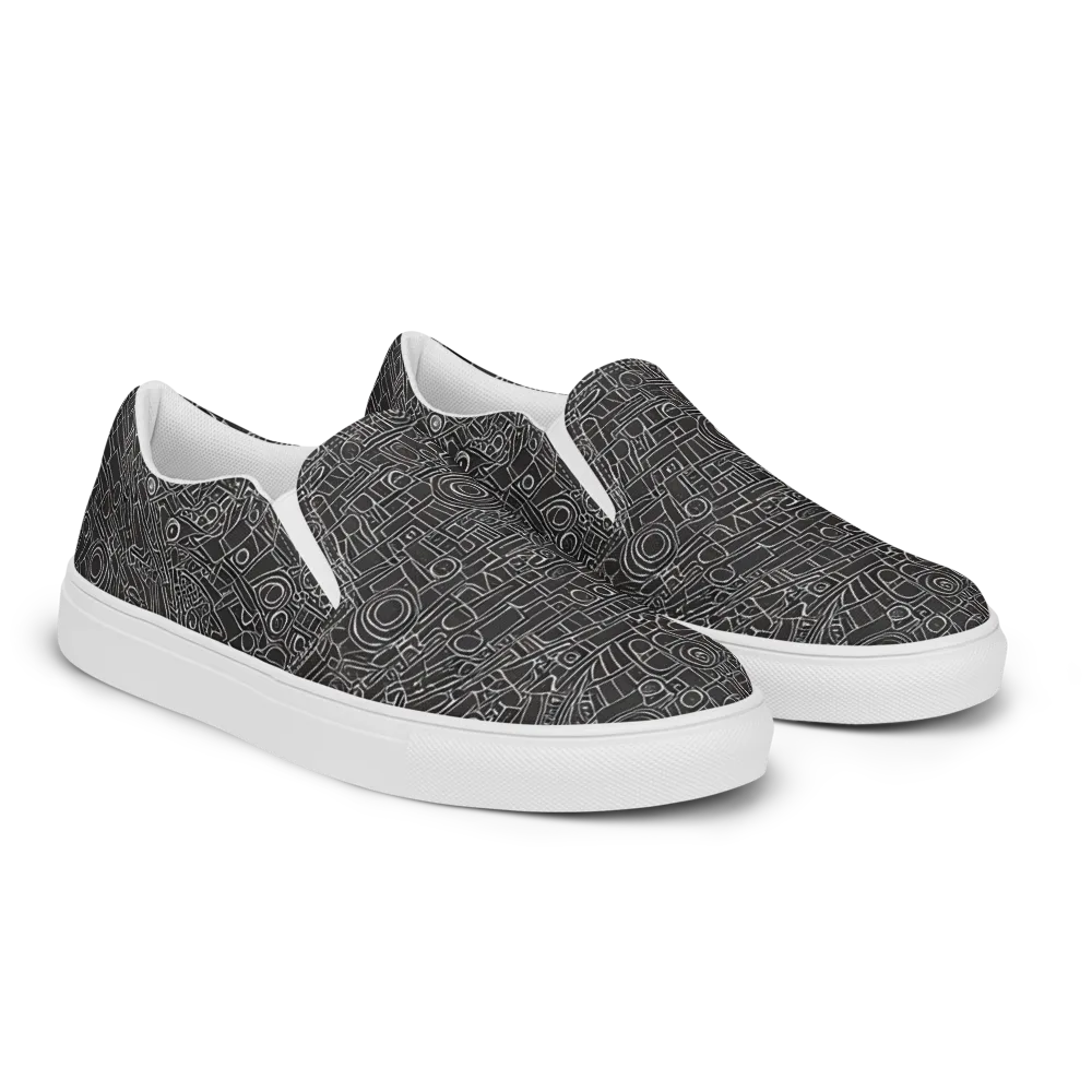 Blackline Mechanism on Women's Slip-On Canvas Shoes — Right Front