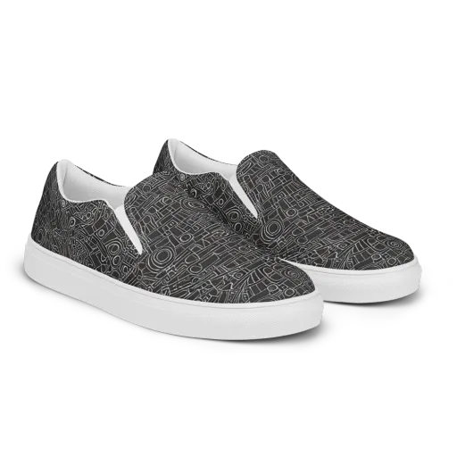 Blackline Mechanism on a Women's Slip-On Canvas Shoes