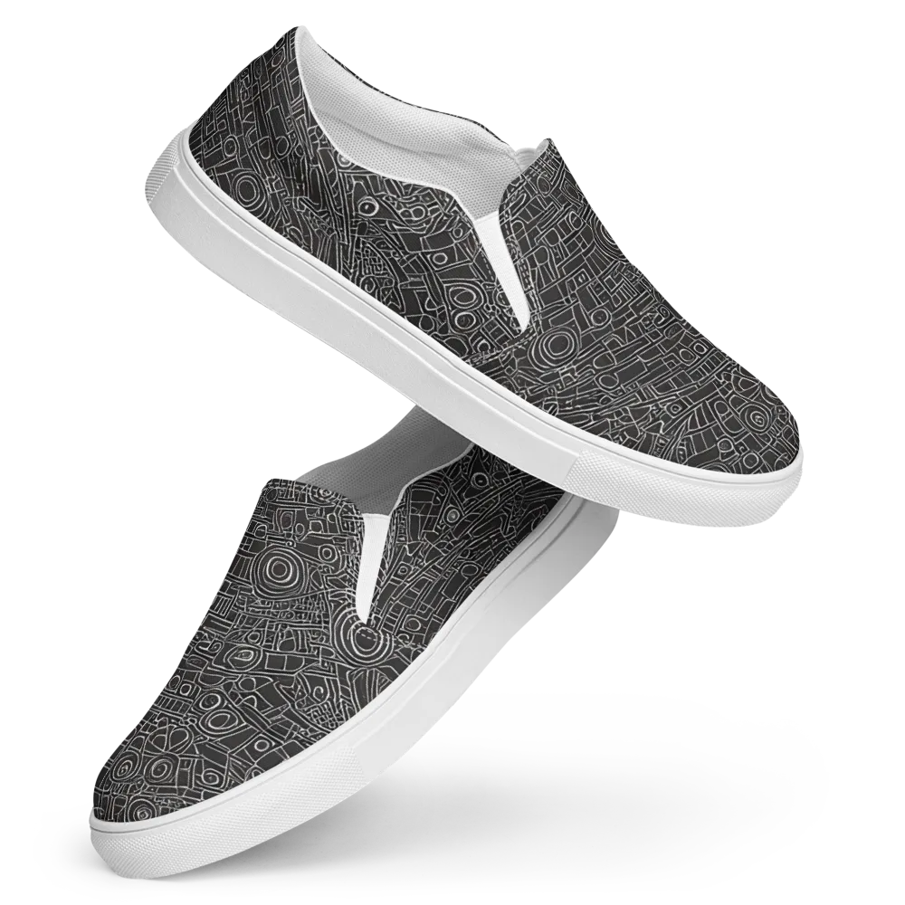 Blackline Mechanism on Women's Slip-On Canvas Shoes — Front
