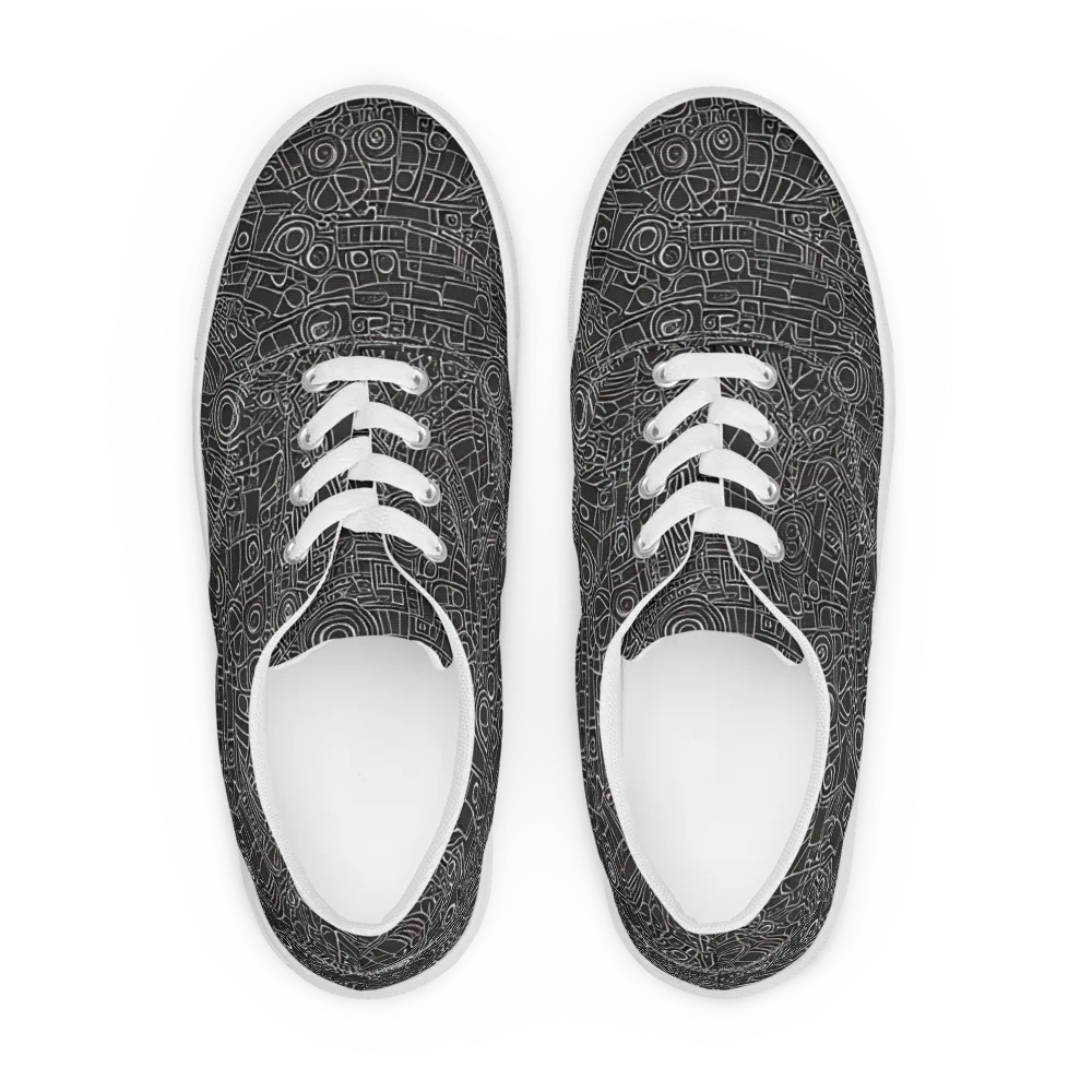 Blackline Mechanism on Men's Lace-Up Canvas Shoes — Front
