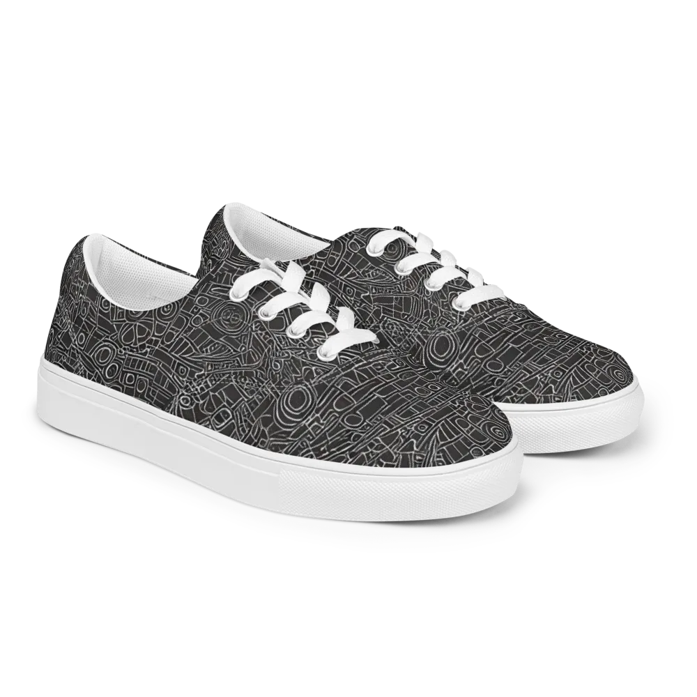 Blackline Mechanism on Men's Lace-Up Canvas Shoes — Right Front