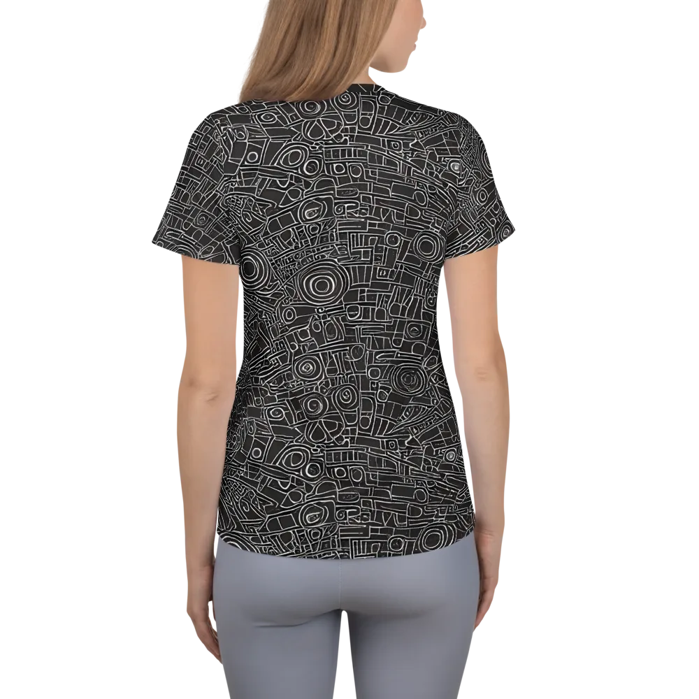 Blackline Mechanism on Women's Athletic T-Shirt — Back