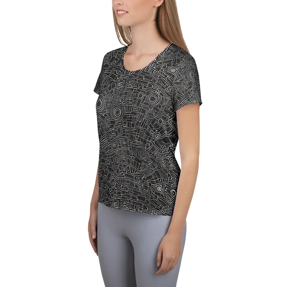 Blackline Mechanism on Women's Athletic T-Shirt — Left