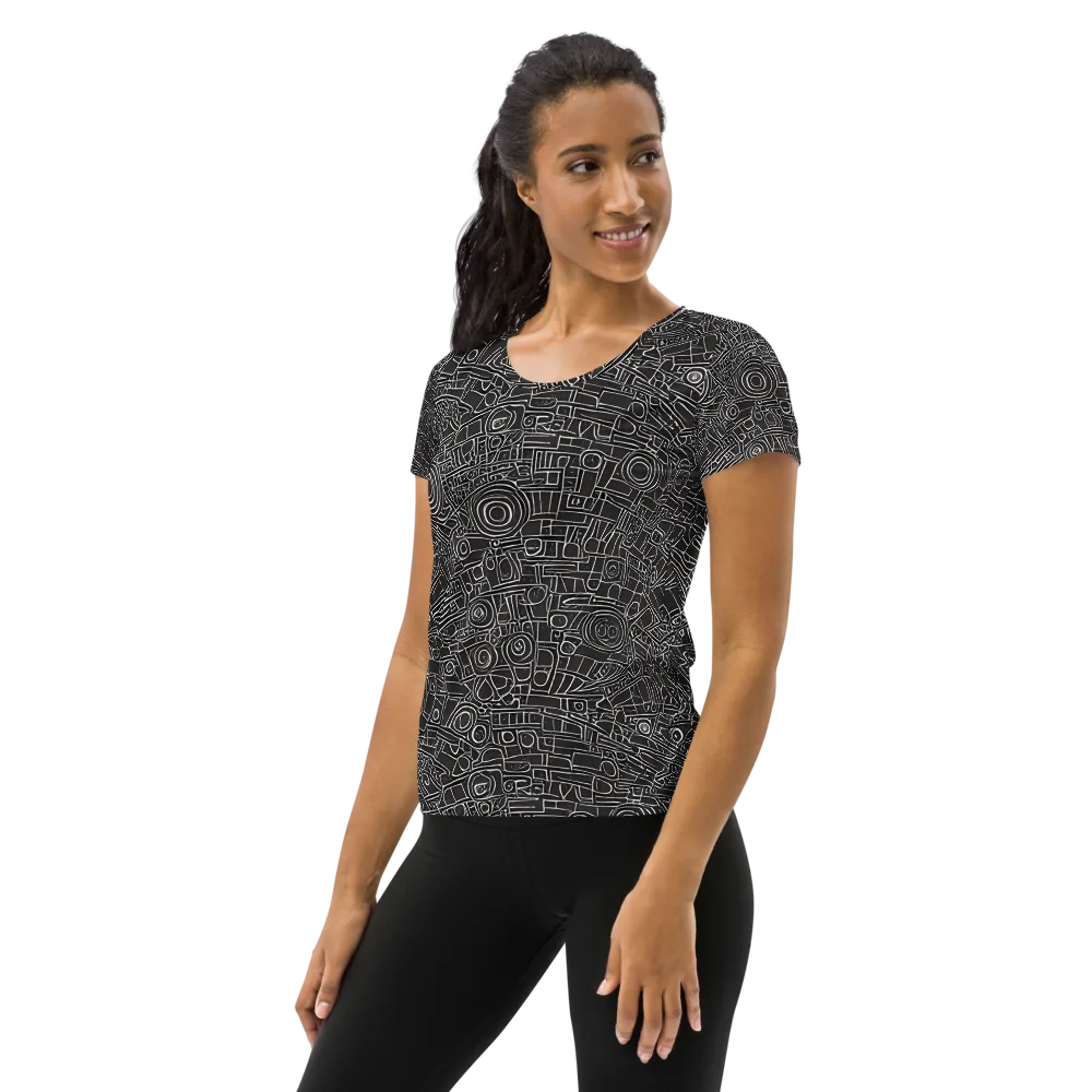 Blackline Mechanism on Women's Athletic T-Shirt — Left