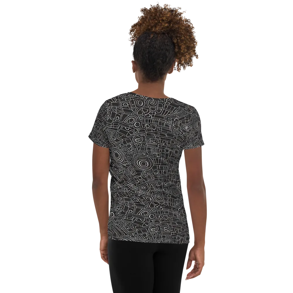Blackline Mechanism on Women's Athletic T-Shirt — Back