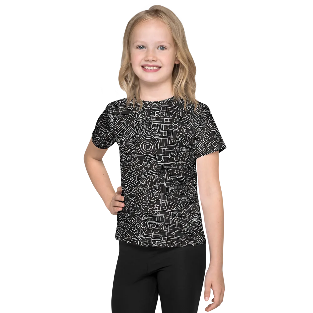 Blackline Mechanism on Kids Crew Neck T-Shirt — Front