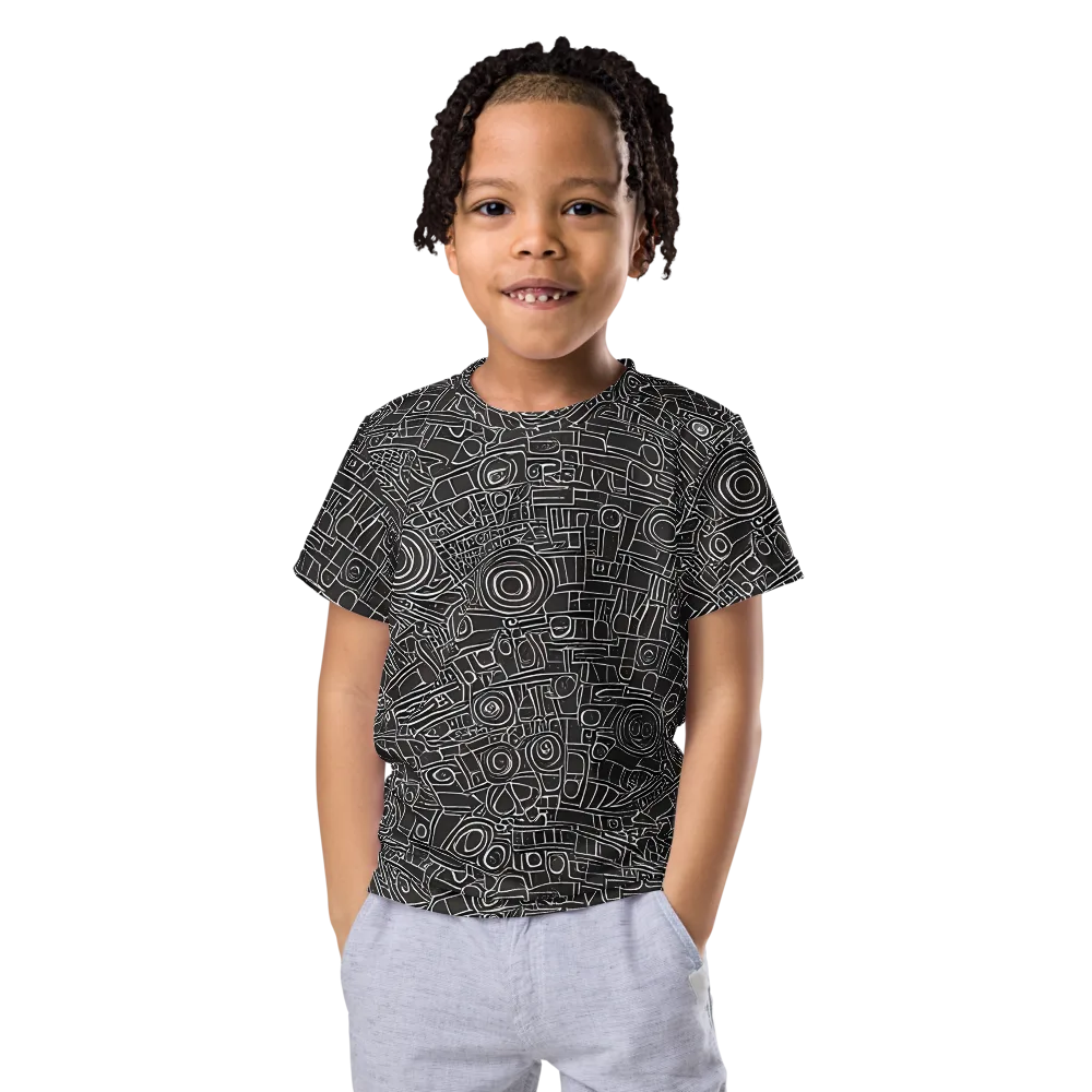 Blackline Mechanism on Kids Crew Neck T-Shirt — Front