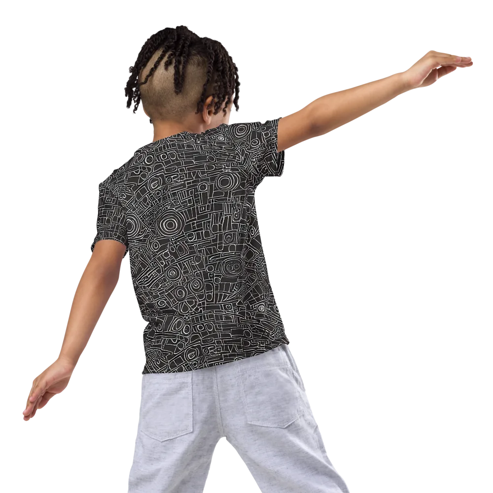 Blackline Mechanism on Kids Crew Neck T-Shirt — Back