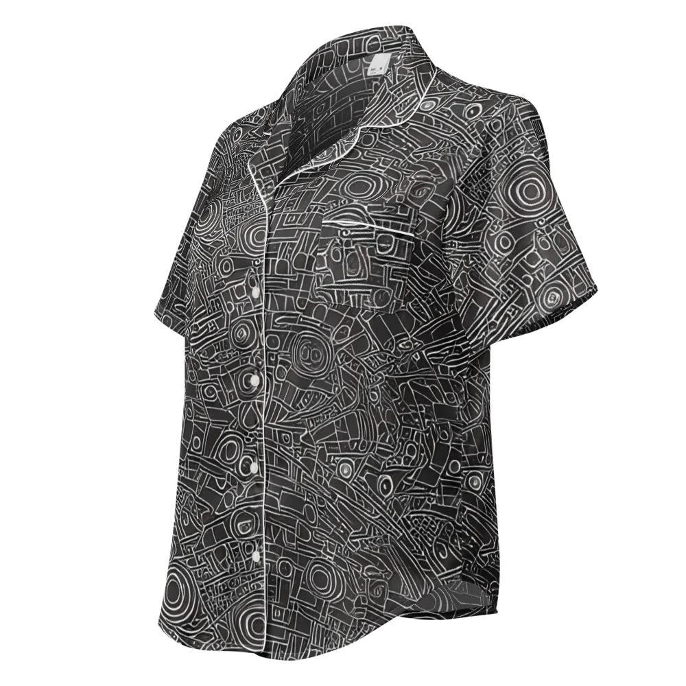 Blackline Mechanism on Women's Short Sleeve Pajama Top — Left Front