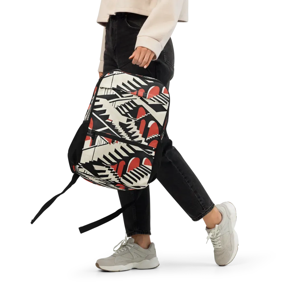 Brutalist Labyrinth on Utility Backpack — Front