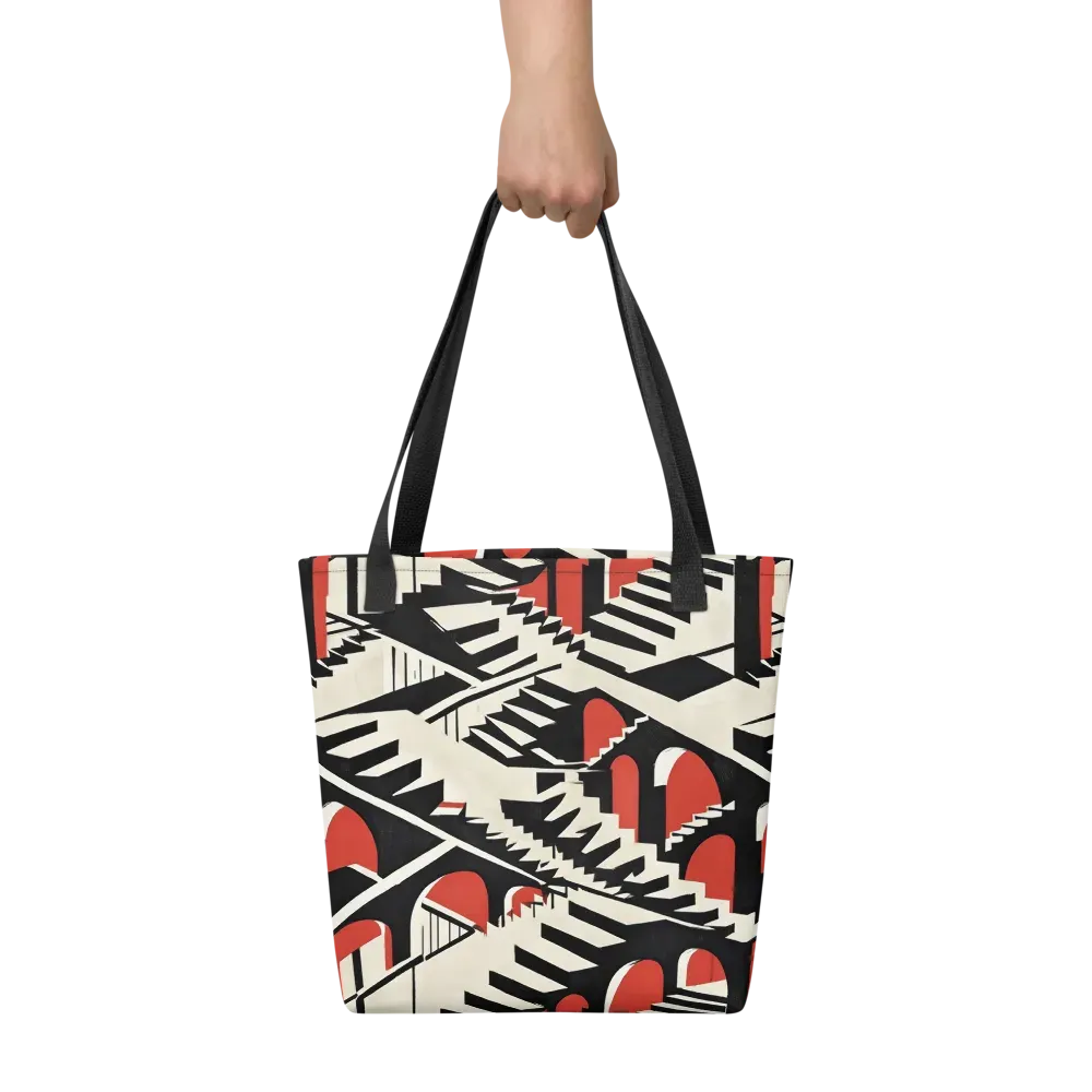 Brutalist Labyrinth on Tote Bag — Front