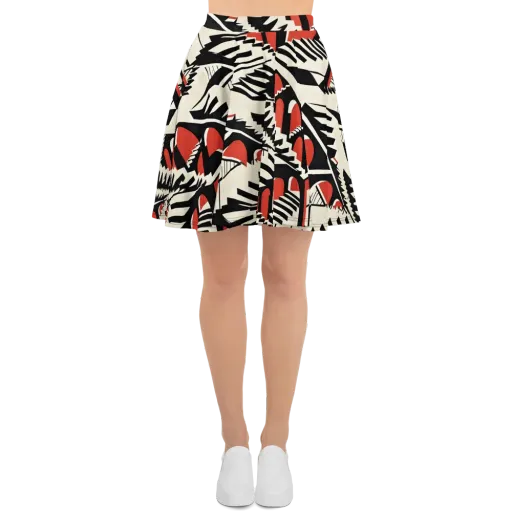 Brutalist Labyrinth on a Skater Skirt