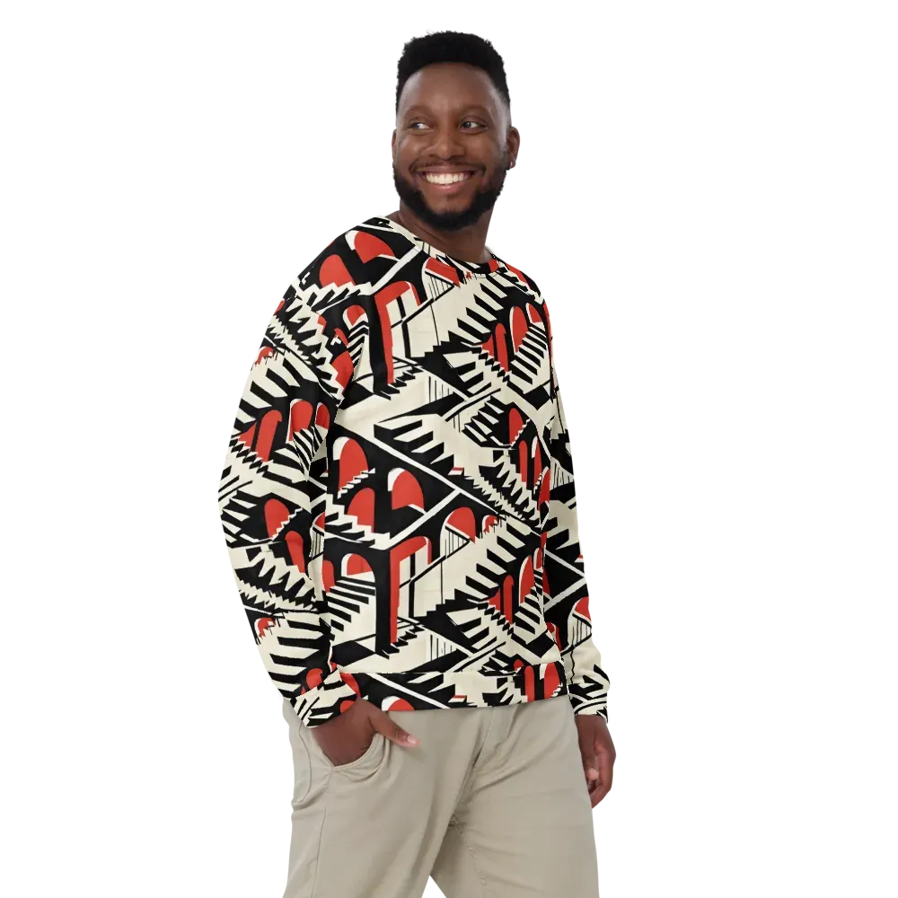 Brutalist Labyrinth on Sweatshirt — Front