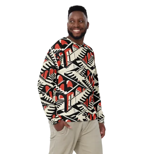 Brutalist Labyrinth on a Sweatshirt