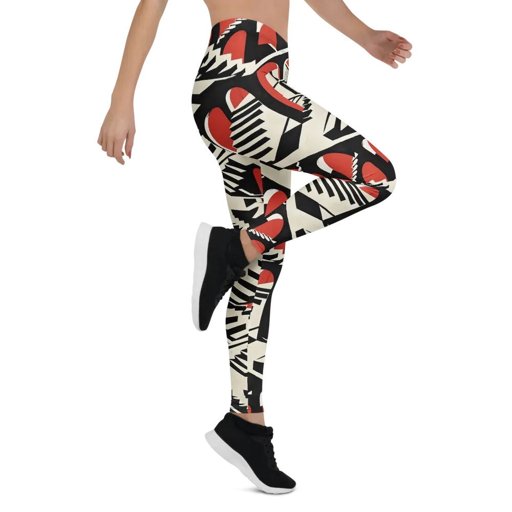 Brutalist Labyrinth on Leggings — Right