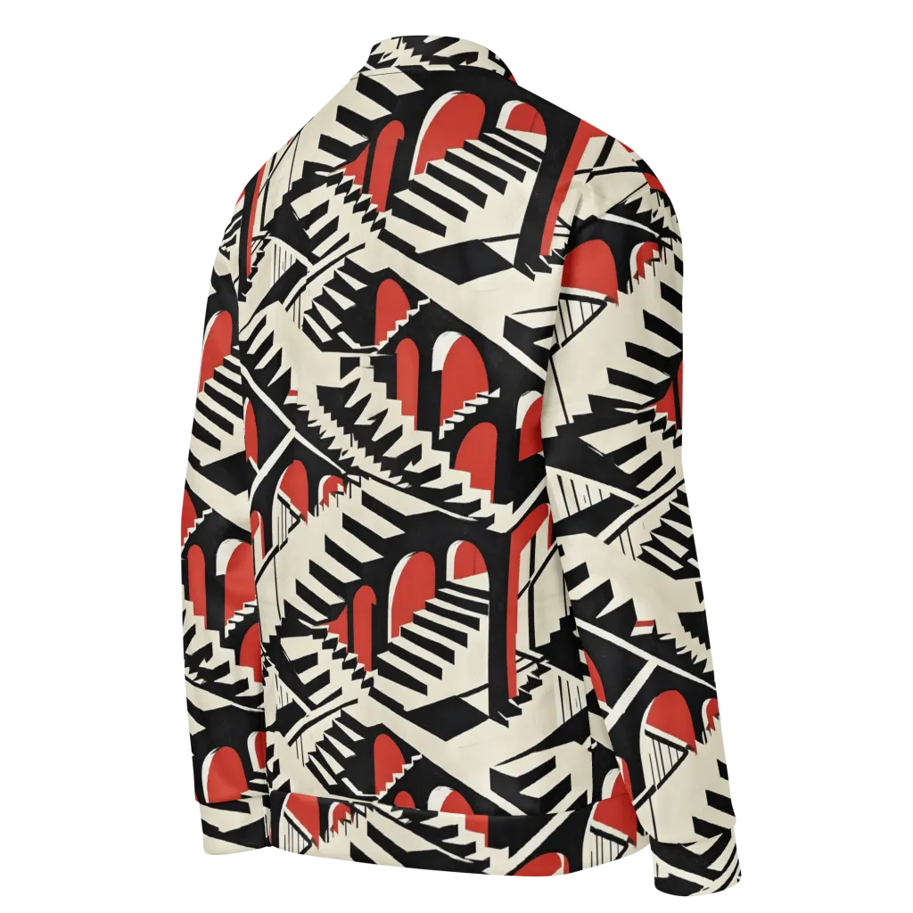 Brutalist Labyrinth on Bomber Jacket — Right Back