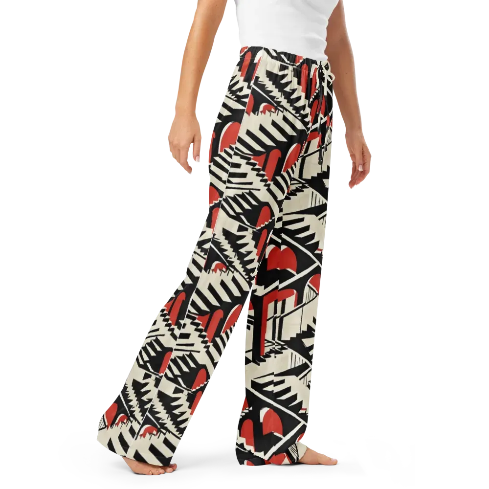 Brutalist Labyrinth on Women's Pajama Pants — Right Front