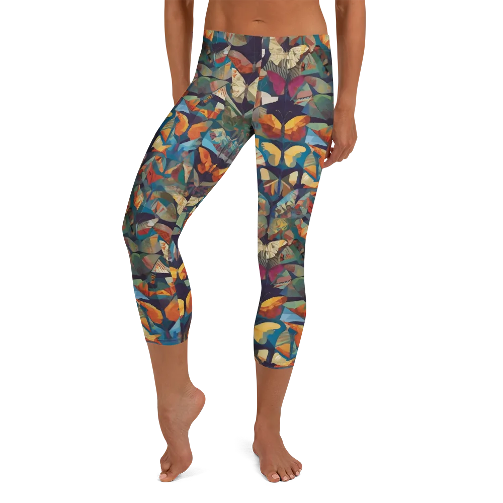 Prismatic Lepidary on Capri Leggings — Front