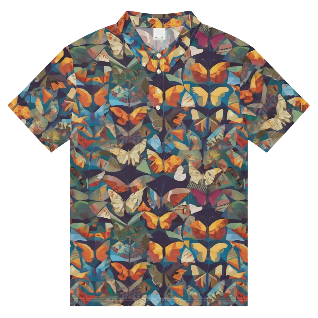 Prismatic Lepidary on Men's Slim Fit Polo Shirt — Front