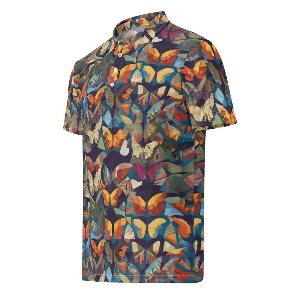 Prismatic Lepidary on Men's Slim Fit Polo Shirt — Left Front