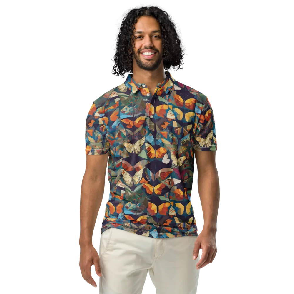 Prismatic Lepidary on Men's Slim Fit Polo Shirt — Front