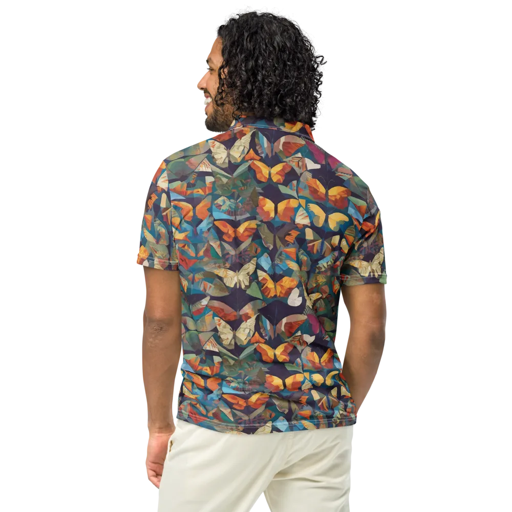 Prismatic Lepidary on Men's Slim Fit Polo Shirt — Back