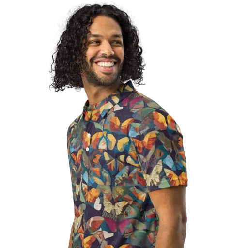 Prismatic Lepidary on a Men's Slim Fit Polo Shirt