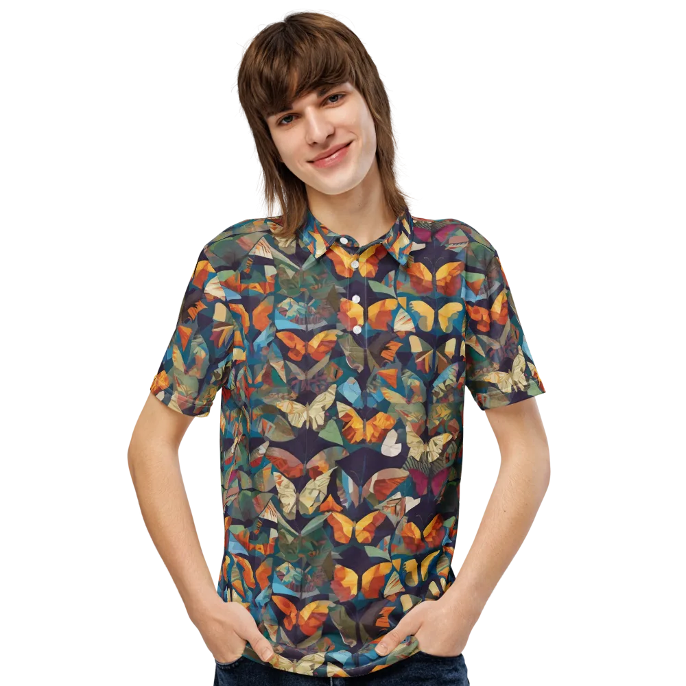Prismatic Lepidary on Men's Slim Fit Polo Shirt — Front