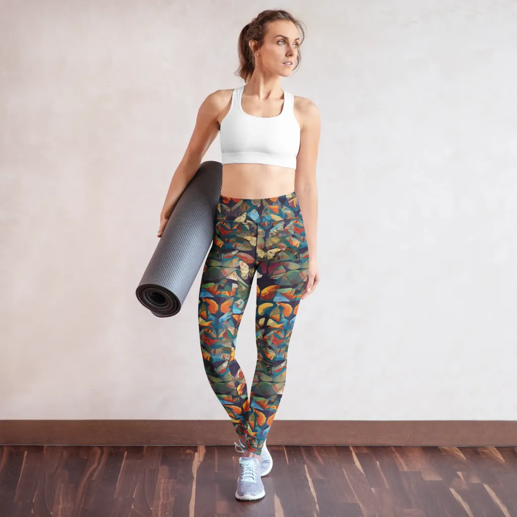 Prismatic Lepidary on Yoga Leggings — Front