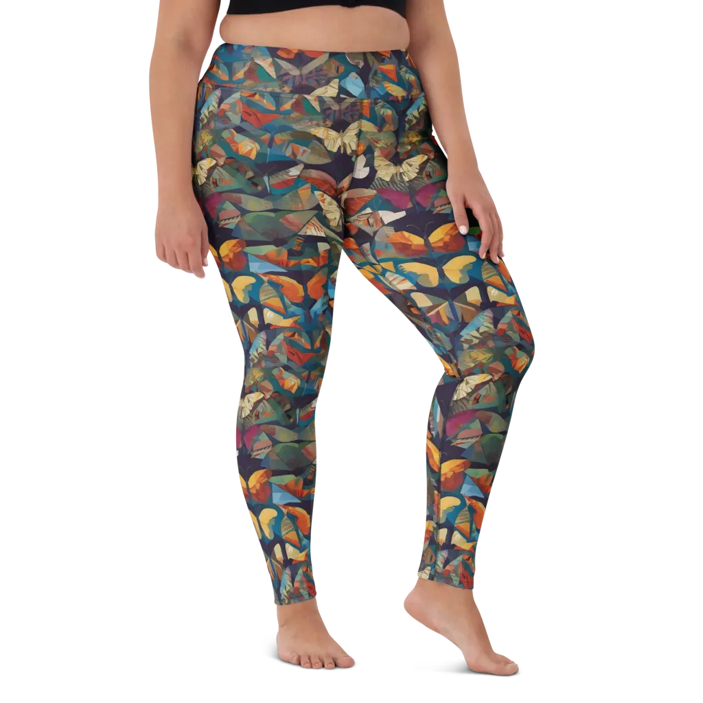 Prismatic Lepidary on Yoga Leggings — Front