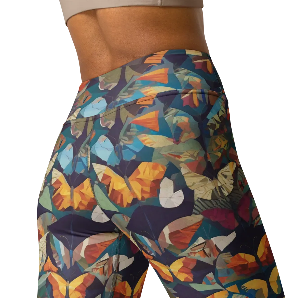 Prismatic Lepidary on Yoga Leggings — Back