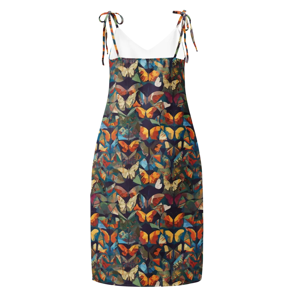 Prismatic Lepidary on Slip Dress — Back