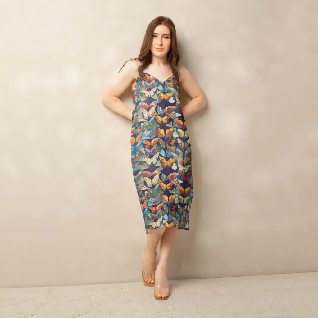 Prismatic Lepidary on Slip Dress — Front